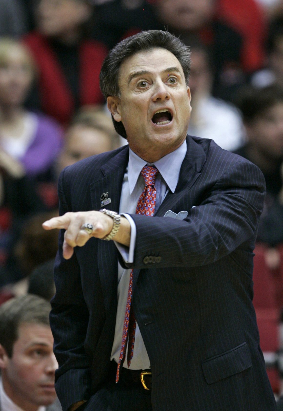 Rick Pitino shouts at his players
